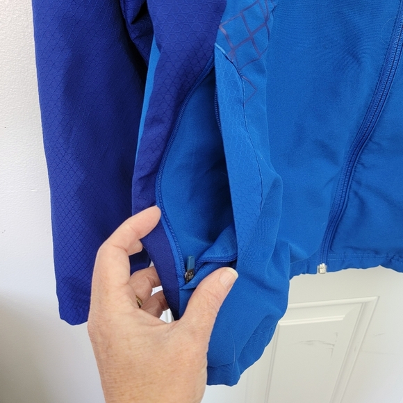 ADIDAS Predator Climacool Jacket Windbreaker Hooded Blue Orange Mens Small - Picture 3 of 15